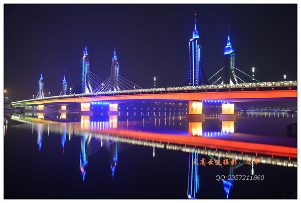 元宵节的夜晚,通州运河的两桥一坊