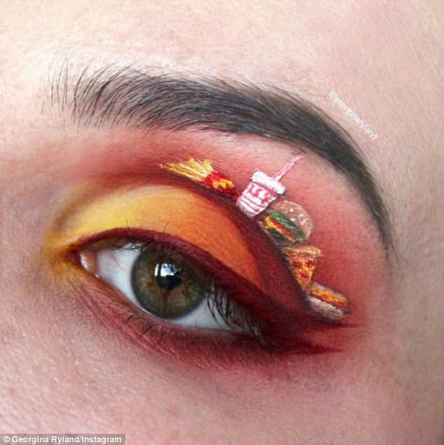 澳化妆师以眼皮和身体创作惊人画作